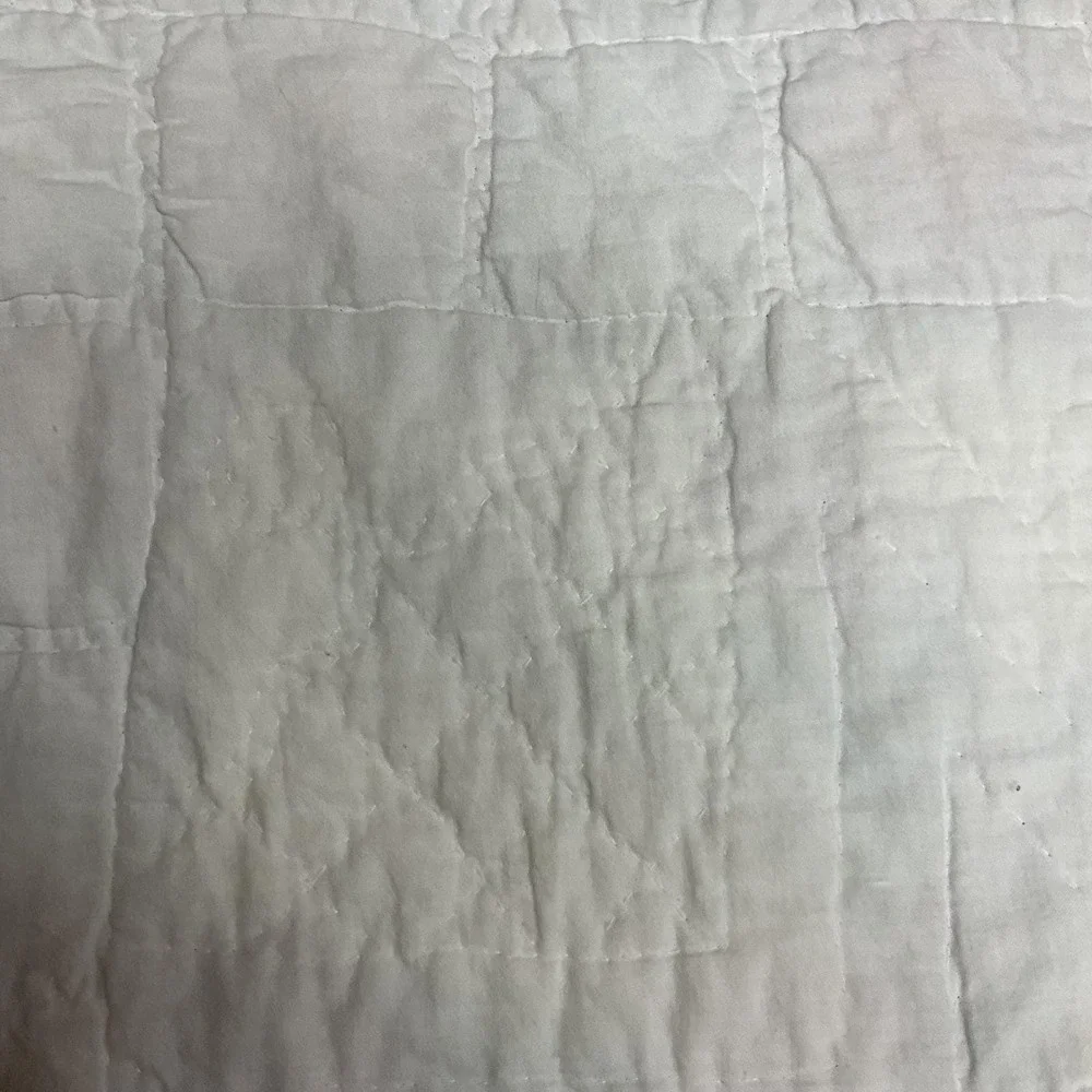 Vintage Hand Quilted Star Quilt 64x82 Labeled Patchwork American Cottage Bedding